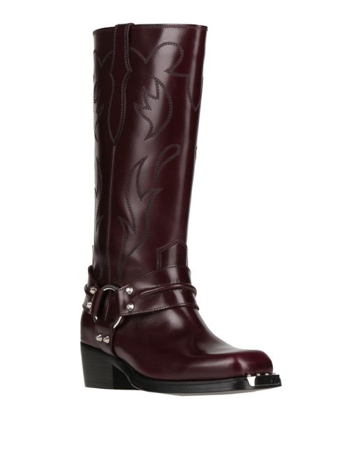 Sandro Brown Boot Leather