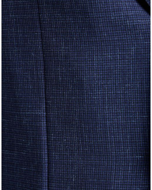 Caruso Blue Blazer Wool, Linen for men