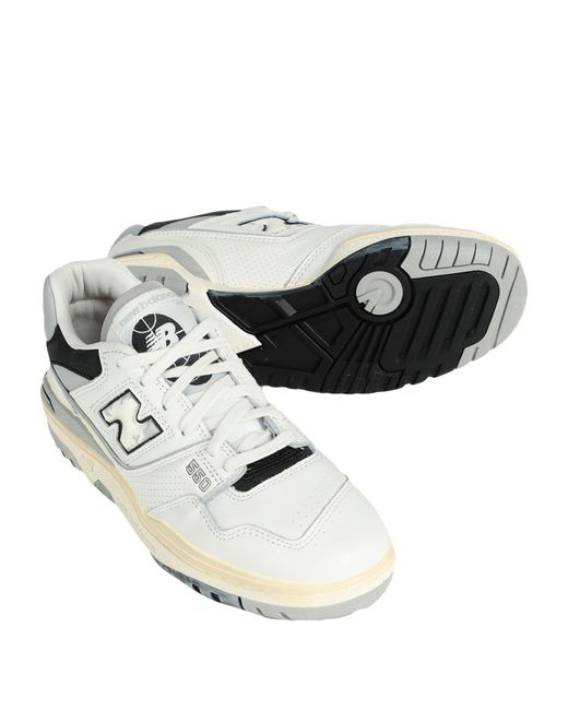 New Balance White 550 Grey Sneaker for men