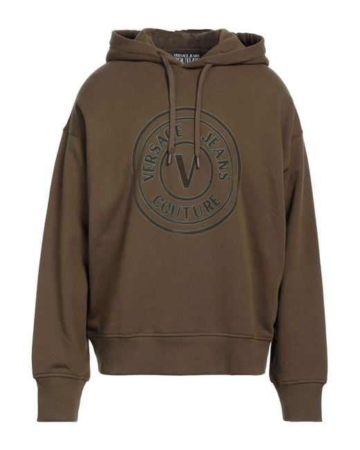 Versace Jeans Couture Green Sweatshirt Cotton, Elastane for men