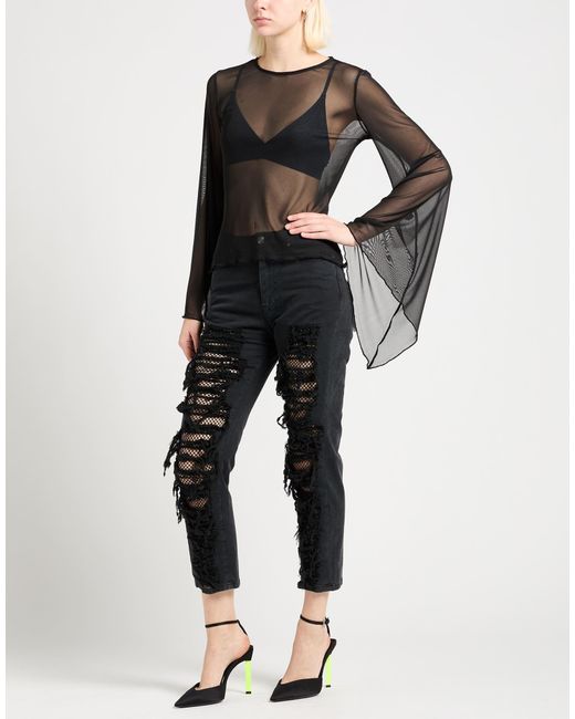 Gaelle Paris Black Top Polyester, Elastane