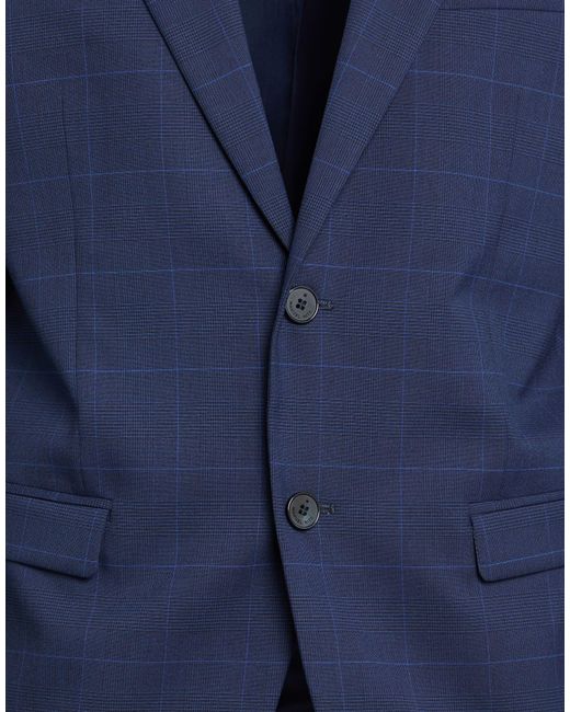 Manuel Ritz Blue Suit Polyester, Viscose, Elastane for men