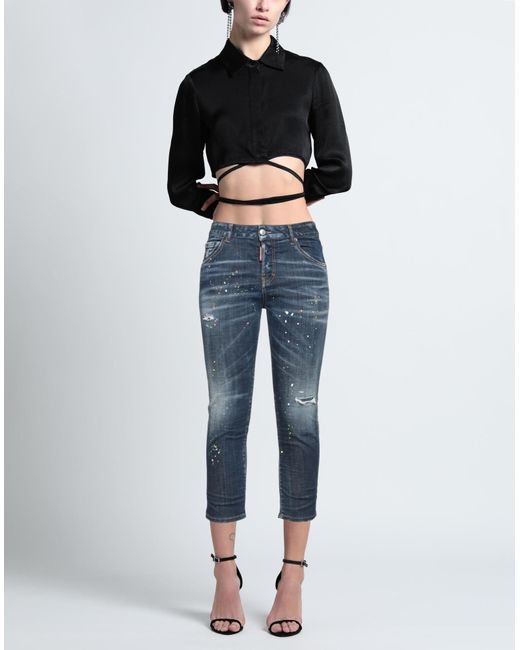 DSquared² Blue Cropped Jeans