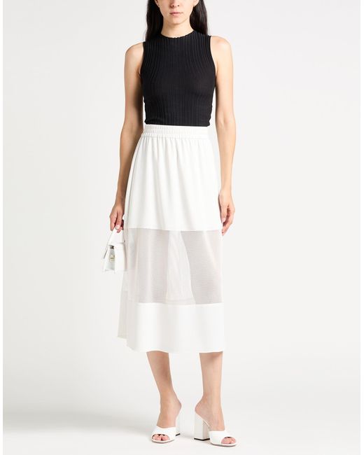ARMANI EXCHANGE White Midi Skirt