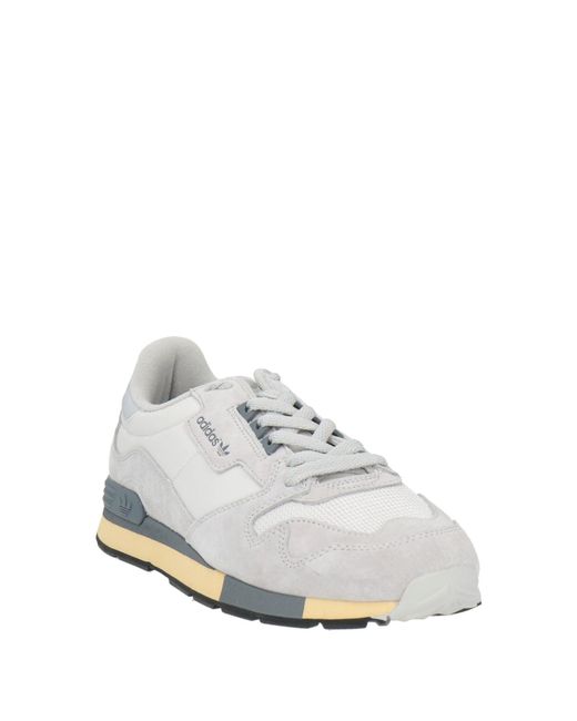 Adidas Originals White Light Sneakers Leather, Textile Fibers for men