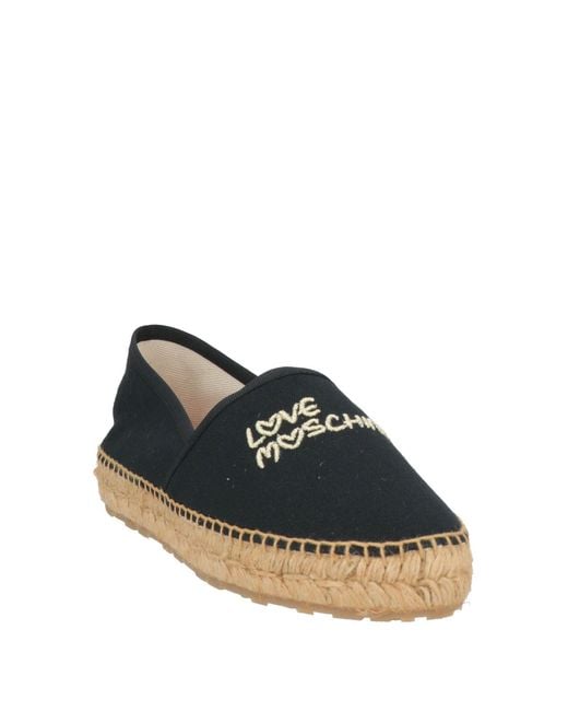 Love Moschino Black Espadrilles Textile Fibers
