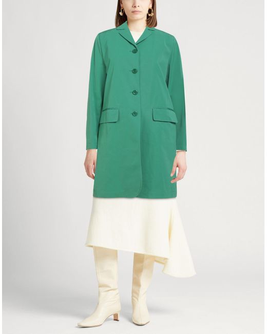 Herno Green Overcoat & Trench Coat