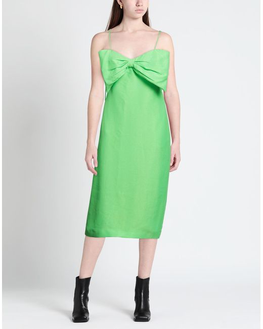 MSGM Green Midi Dress