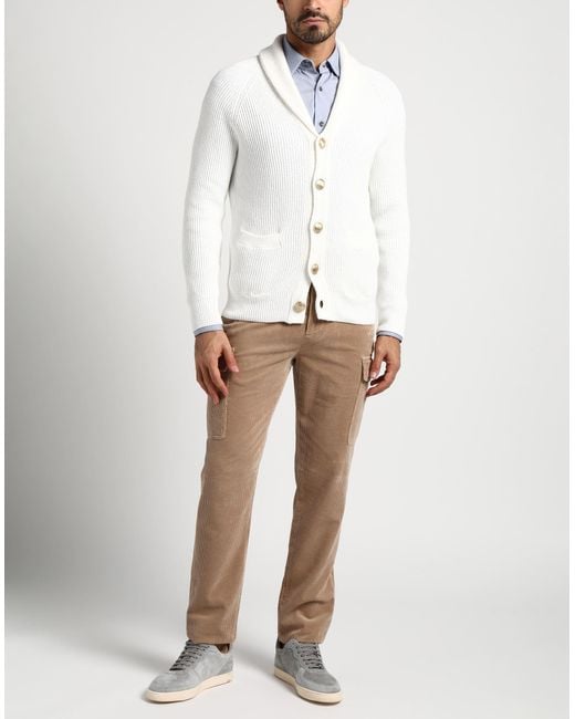 Brunello Cucinelli White Cardigan for men
