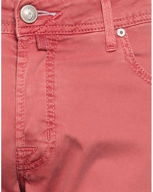 Jacob Coh?n Red Brick Pants Cotton, Elastane for men