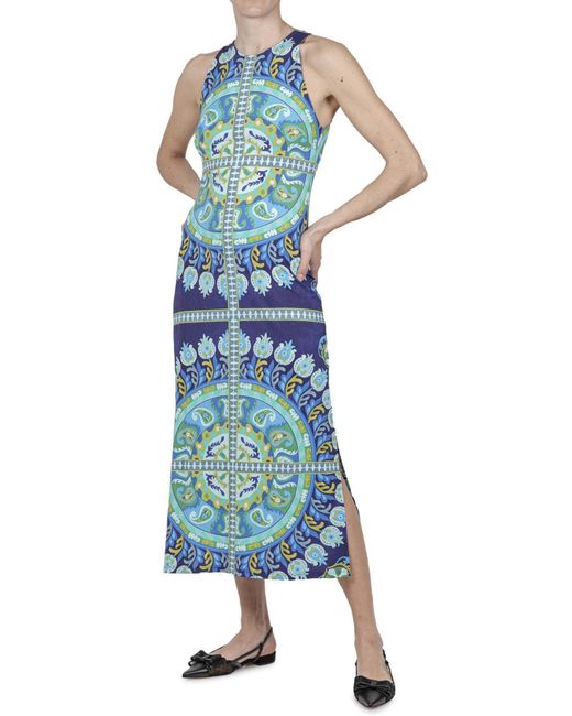 Maliparmi Blue Midi-Kleid