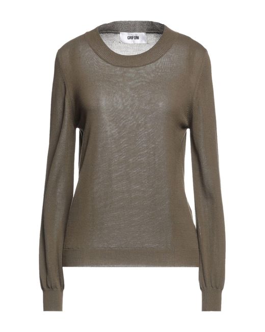 Grifoni Brown Military Sweater Cotton