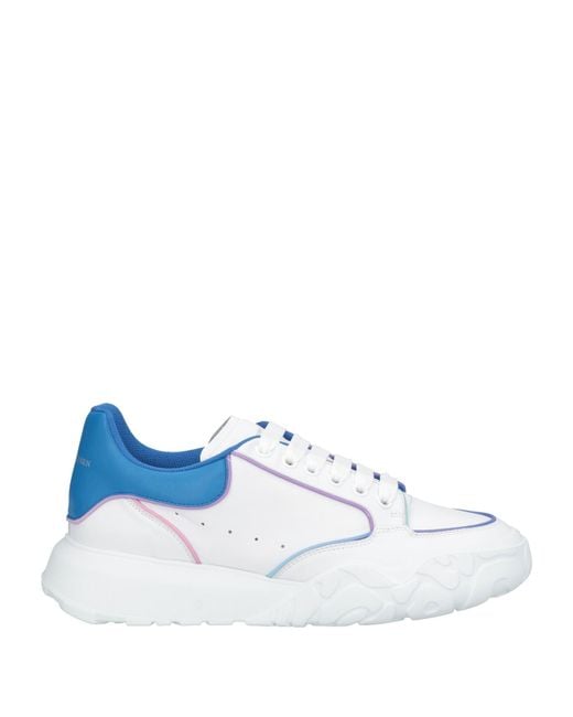 McQueen Blue Sneakers Leather for men