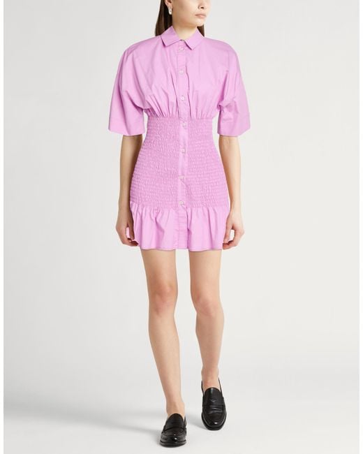 Gaelle Paris Pink Mini Dress Cotton