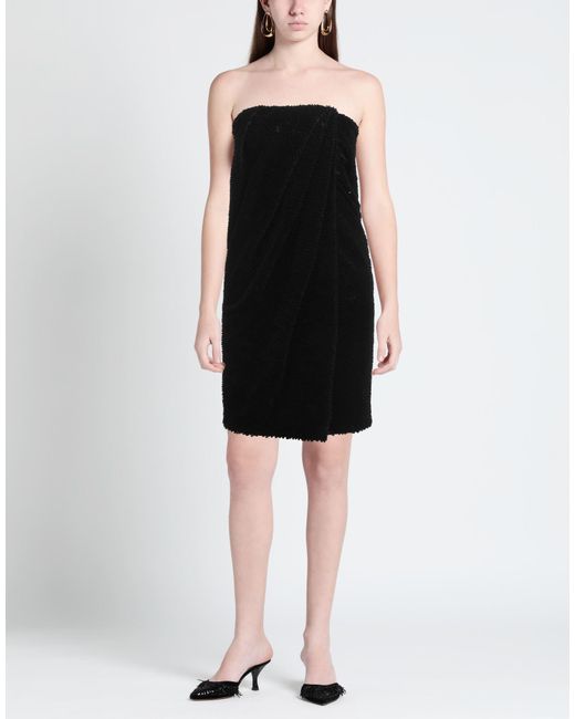 RECTO. Black Mini Dress Polyester, Elastane