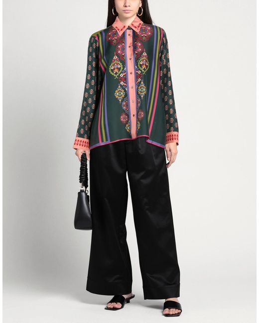 Franco Ferrari Green Shirt Silk