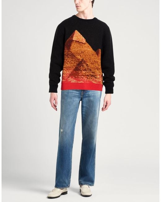 Lanvin Orange Sweater Virgin Wool, Cashmere, Polyamide for men