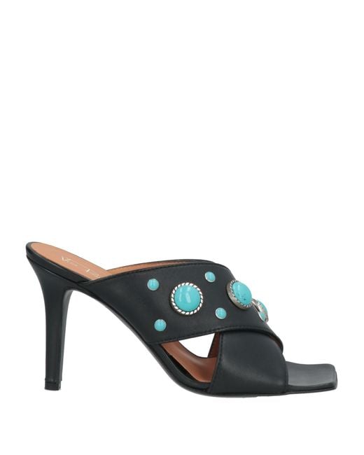 Via Roma 15 Black Sandals