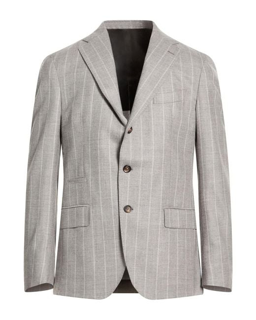 Eleventy Gray Blazers for men