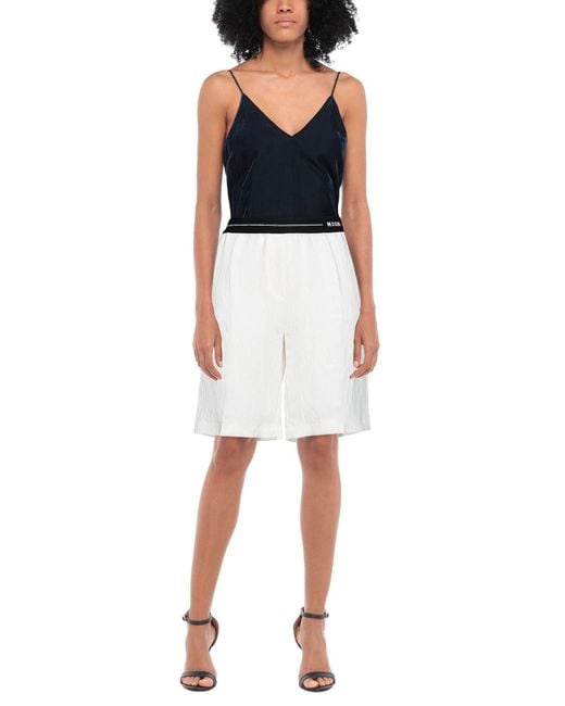MSGM White Shorts & Bermuda Shorts