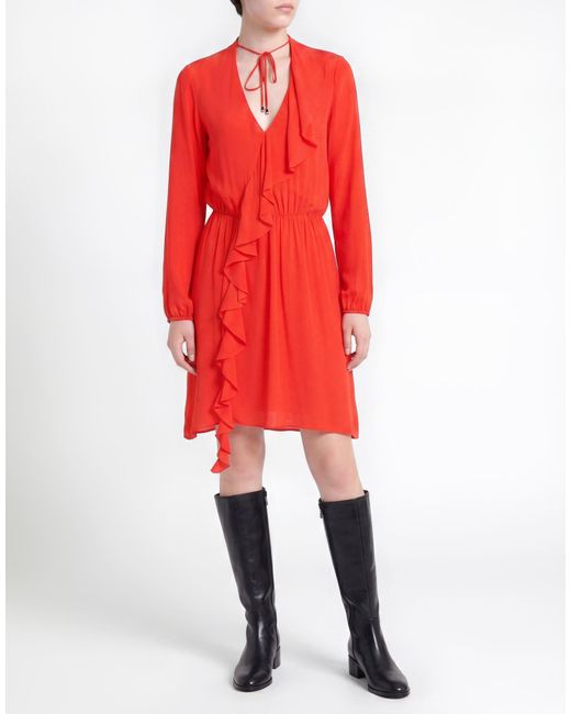 Patrizia Pepe Red Mini Dress Viscose