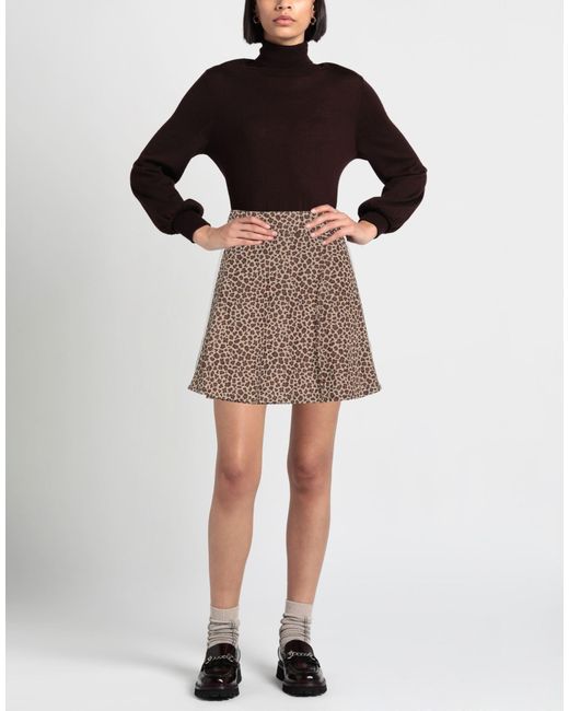 Palm Angels Natural Mini Skirt