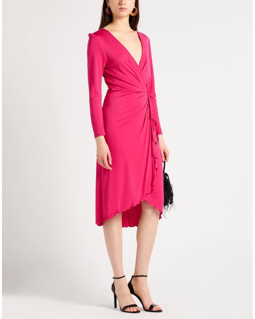 Diane von Furstenberg Pink Midi-Kleid