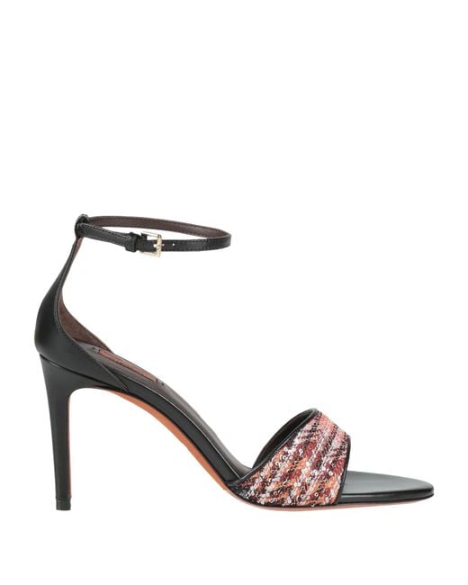 Missoni White Sandals Leather, Textile Fibers