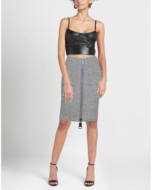 Moschino Gray Midi Skirt
