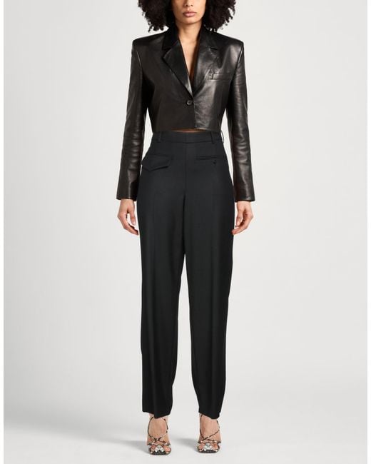 Victoria Beckham Black Pants Polyester, Virgin Wool, Elastane