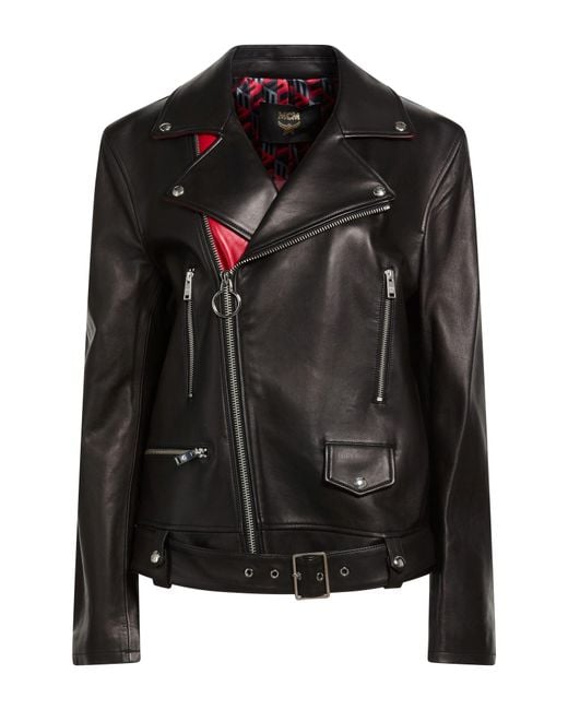MCM Black Jacket Lambskin