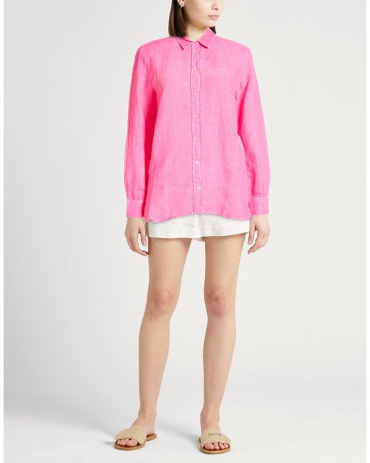 120% Lino Pink Shirt Linen