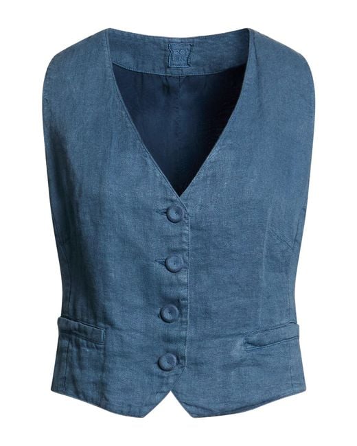 120% Lino Blue Waistcoat
