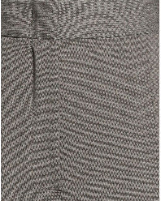 Caractere Gray Khaki Pants Polyester, Viscose, Elastane