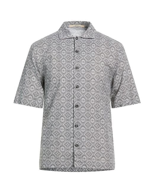 Messagerie Gray Shirt Cotton, Linen for men