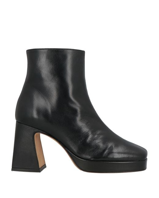 Bobbies Black Ankle Boots Lambskin