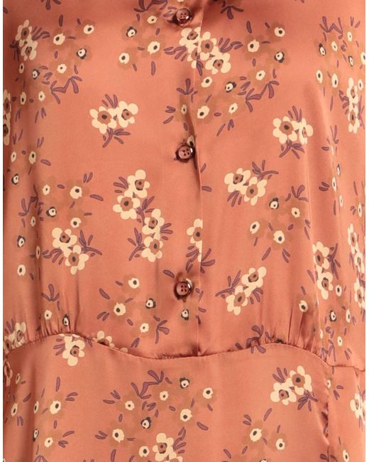 Biancoghiaccio Brown Mini Dress Polyester