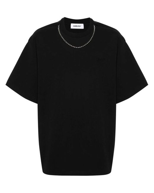 T-shirt con dettaglio a catena di Ambush in Black da Uomo
