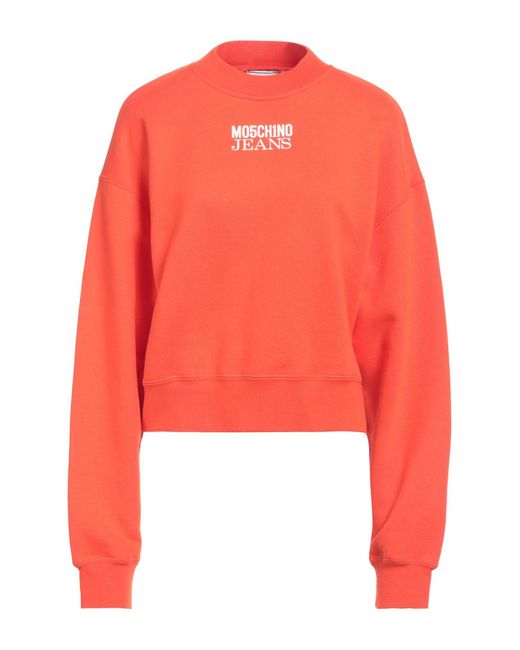Moschino Red Sweatshirt Cotton