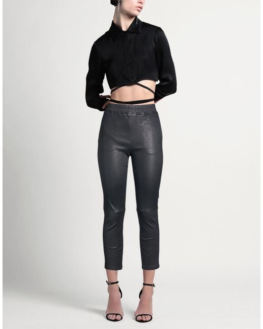 Arma Gray Pants Lambskin