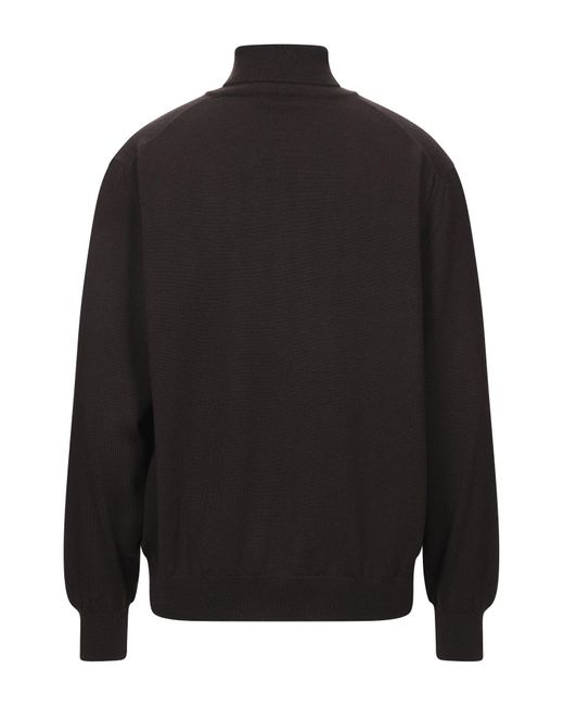 Gran Sasso Black Turtleneck Virgin Wool for men