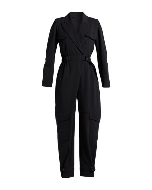 Alberta Ferretti Black Jumpsuit Polyester, Virgin Wool, Elastane
