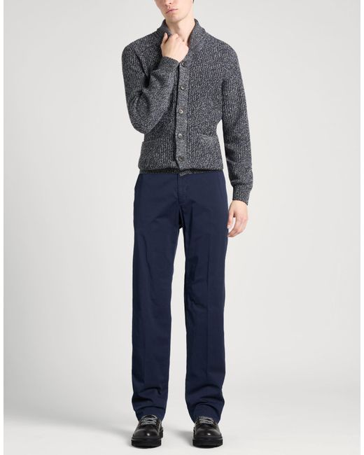 Fedeli Blue Pants Cotton, Elastane for men