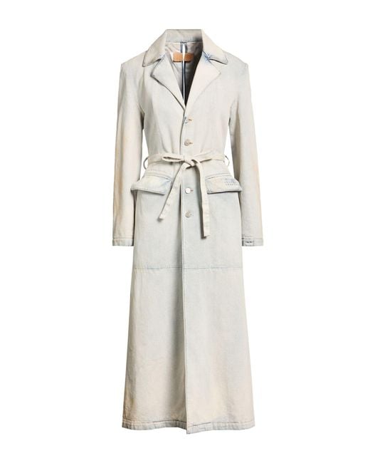 MM6 by Maison Margiela White Denim Outerwear Cotton