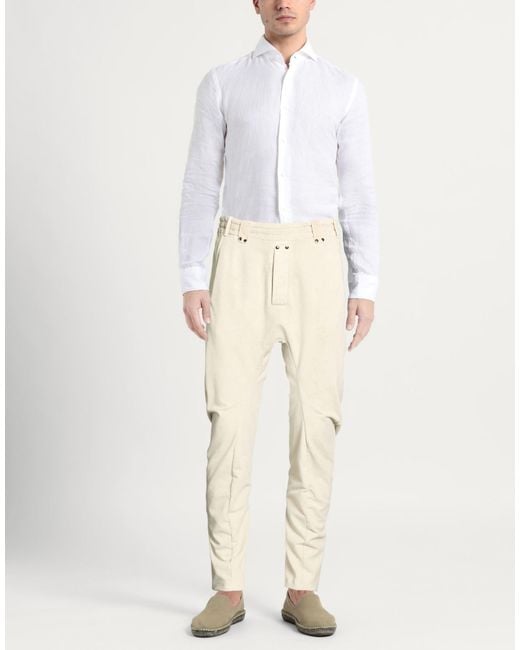 Masnada Natural Pants Cotton, Elastane for men