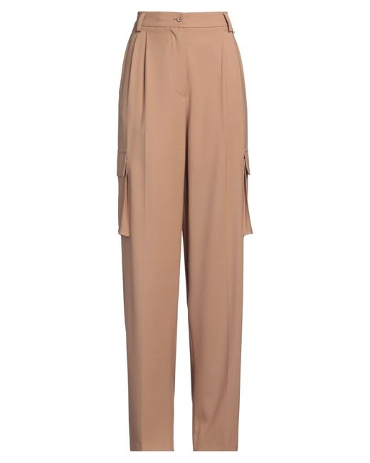Herno Natural Camel Pants Polyester, Virgin Wool, Elastane, Cotton