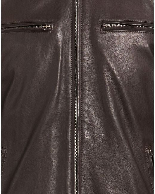 Stewart Black Jacket Leather for men