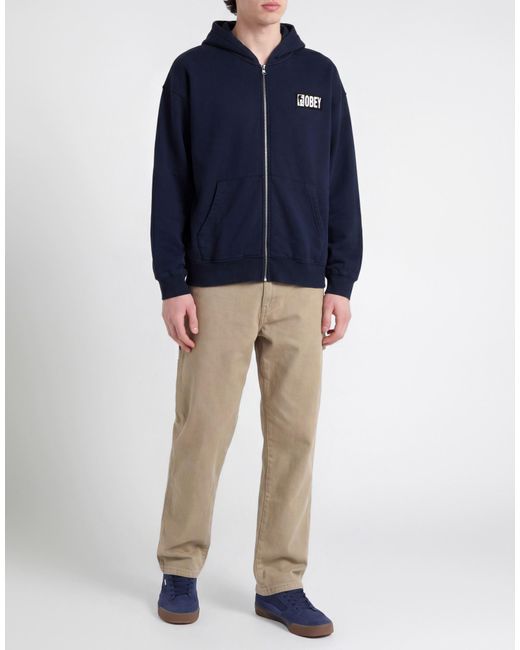 Obey Blue Midnight Sweatshirt Cotton for men