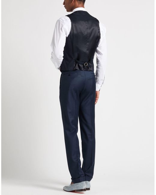Lardini Blue Midnight Tailored Vest Wool, Elastane for men