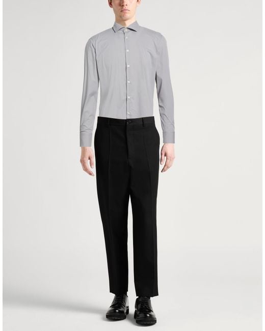 Baldinini Gray Shirt Cotton, Polyamide, Elastane for men